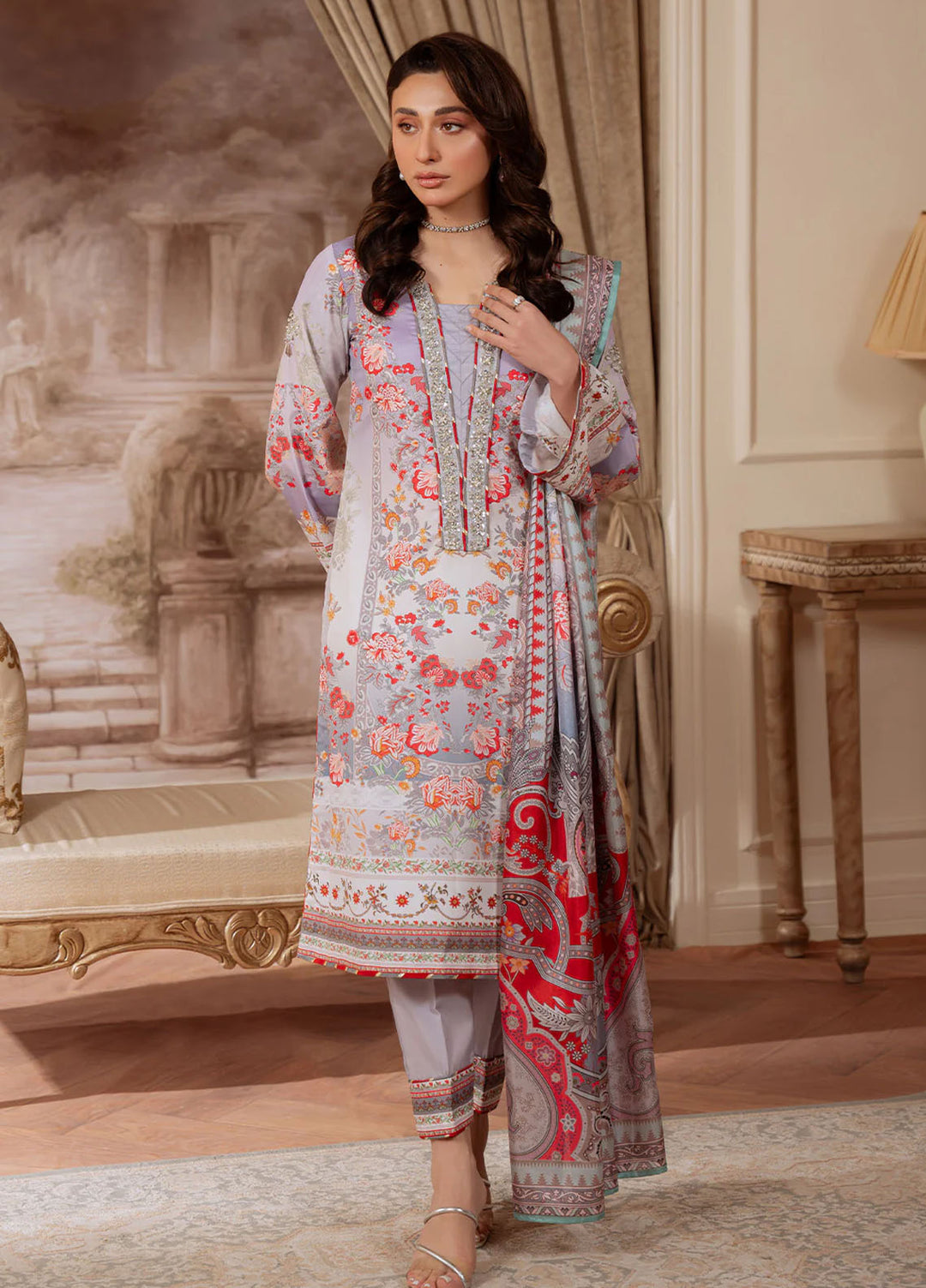 Veloure by Gulaal Embroidered Silk Suits Unstitched 3 Piece GL25VU GS - 05 Twilight Elegance - Festive Collection