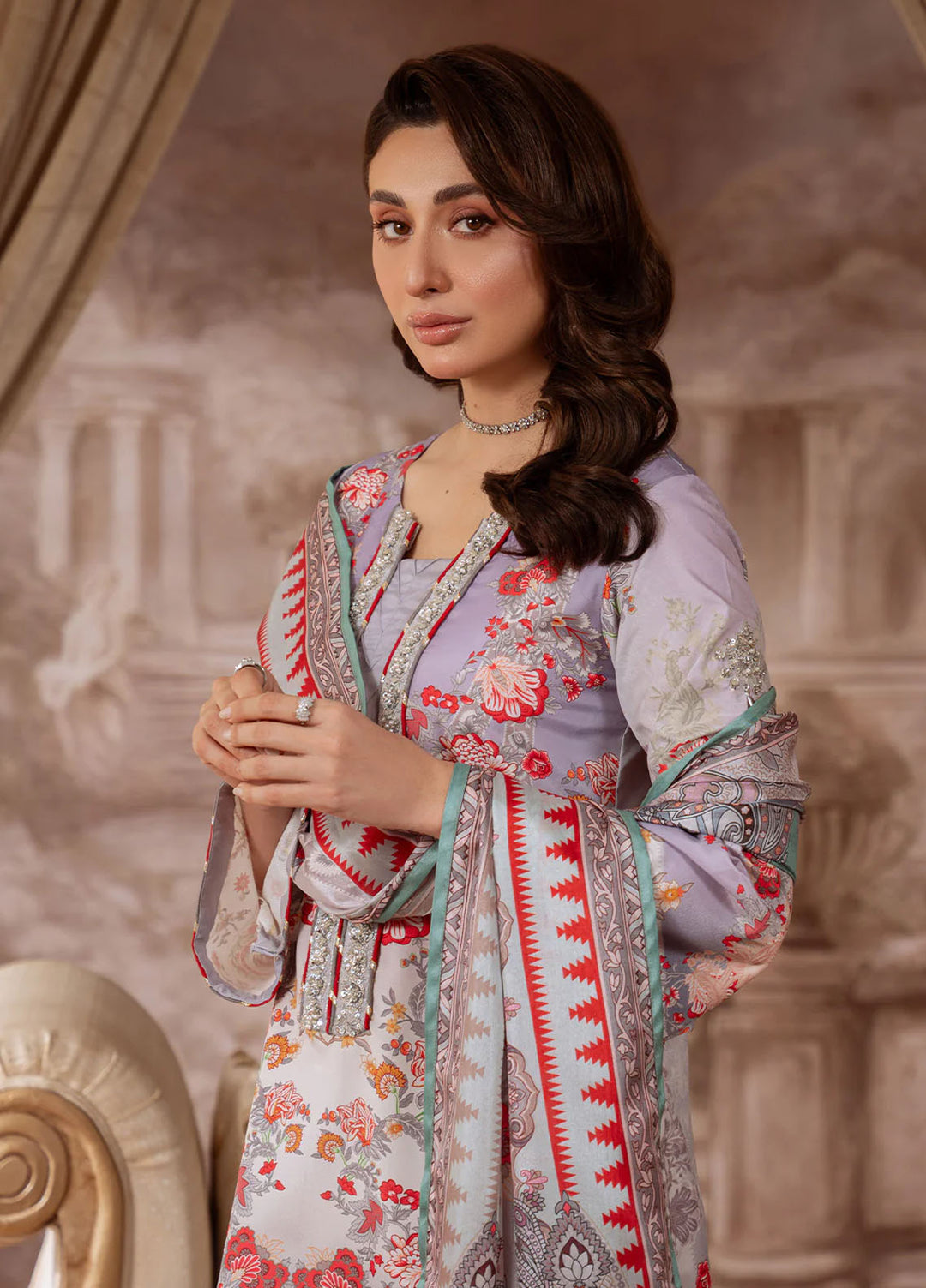 Veloure by Gulaal Embroidered Silk Suits Unstitched 3 Piece GL25VU GS - 05 Twilight Elegance - Festive Collection