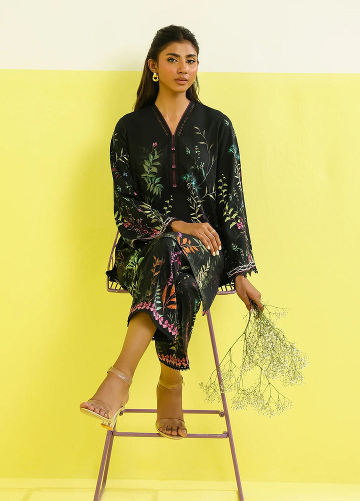 Elara by Sahar Embroidered Marina Twill Suits Unstitched 2 Piece SHR25EP Twilight Petals - Winter Collection