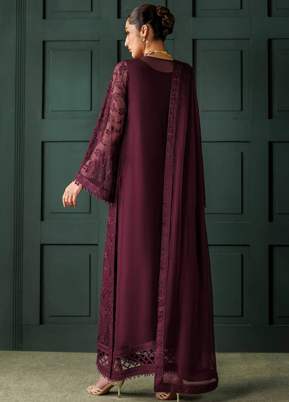Chantelle by Baroque Unstitched Embroidered Chiffon 3 Piece Suit UF-4436 - Festive Collection