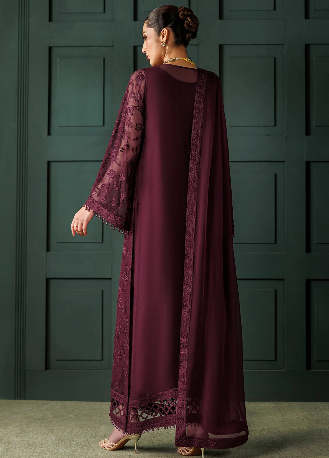 Chantelle by Baroque Unstitched Embroidered Chiffon 3 Piece Suit UF-4436 - Festive Collection