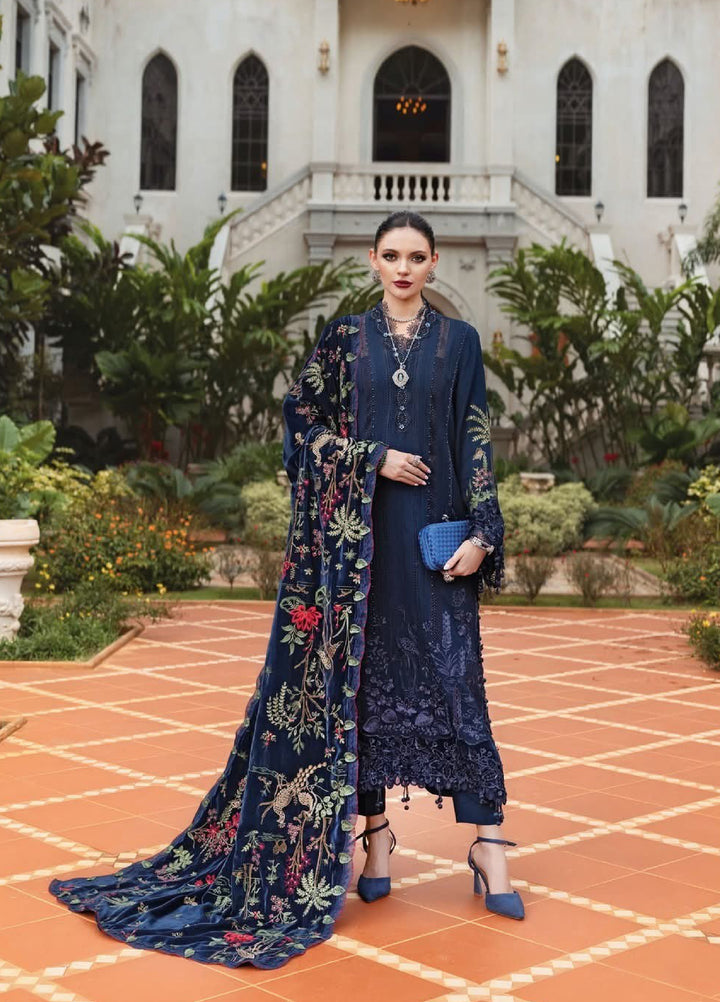 Luxe by Maria B Unstitched Embroidered Twill Linen 3 Piece MB25LW D12 - Winter Collection