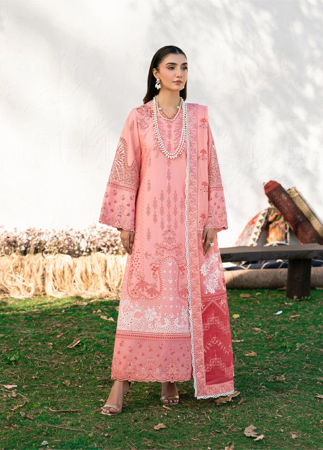 Aura of Flora by Zarizaa Unstitched Embroidered Luxury Lawn 3 Pcs Suit ZZ26UAFL ZA10-3ULE06P-2602 LYRA - Summer