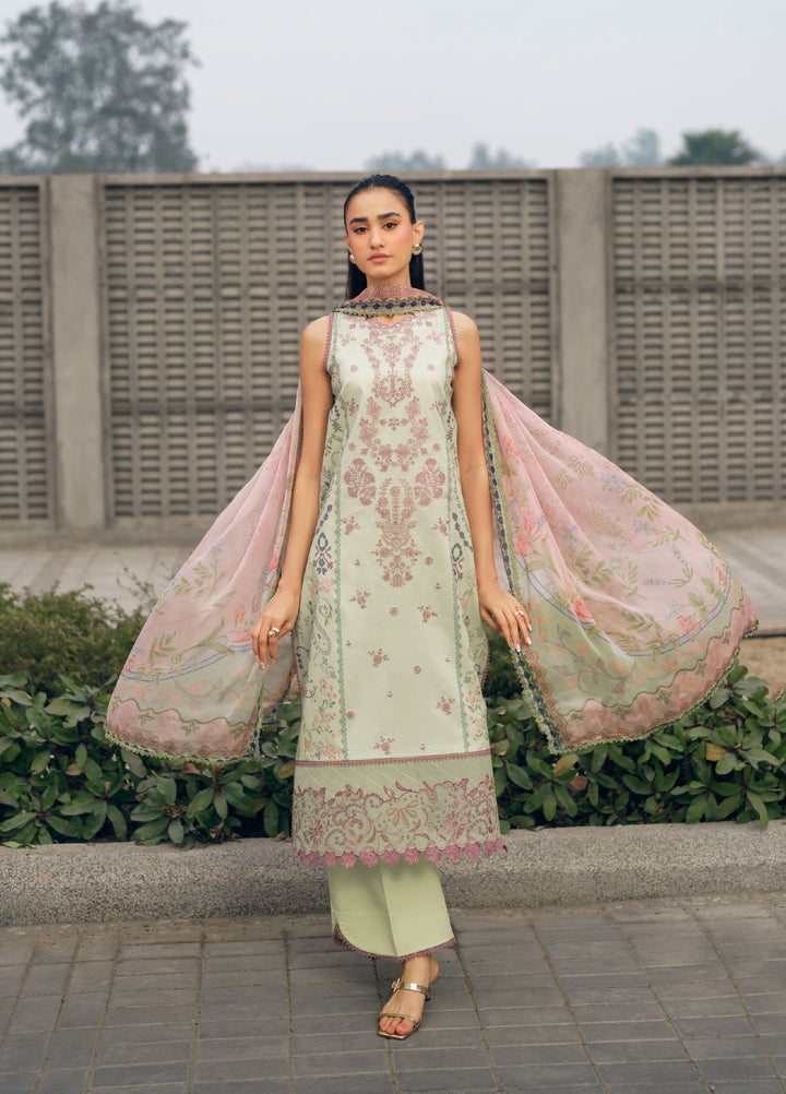 Zync by Florent Unstitched Embroidered Lawn 3 Piece Suit FL26ZU FZ-8B - Summer Collection