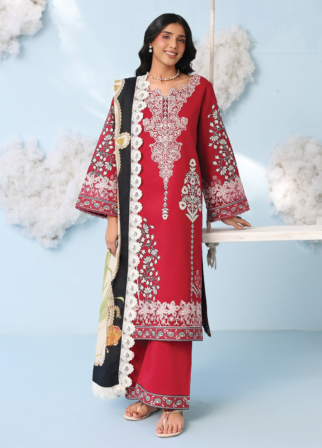 Anaya by Mahnur Unstitched Embroidered Lawn 3 Piece Suit MN26UALV AN2-01 - Festive Collection