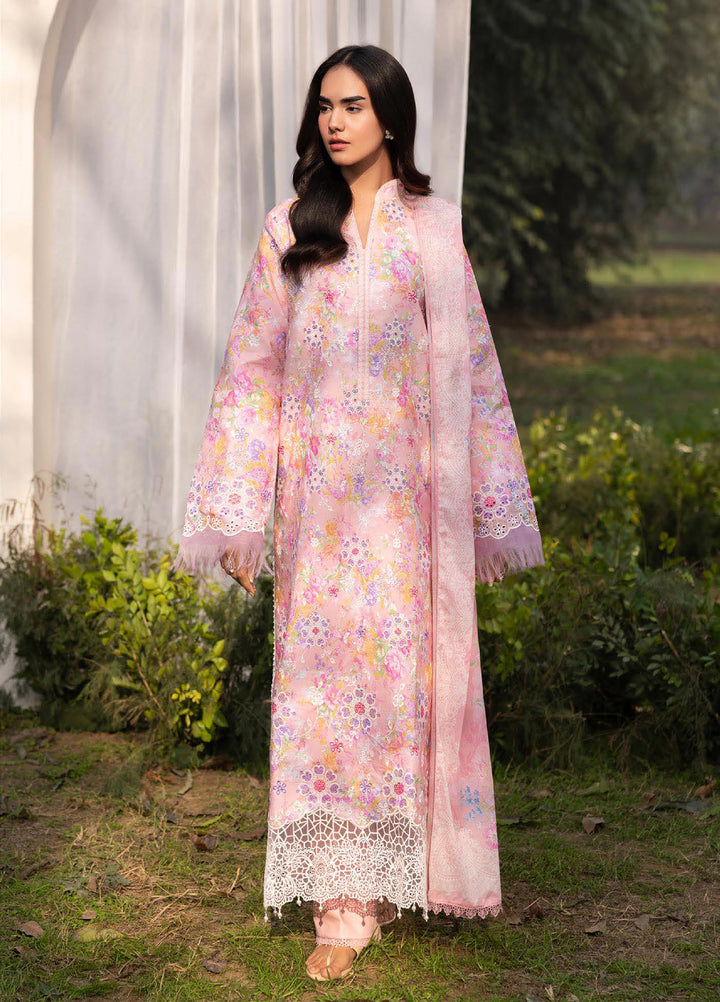 Summer Printkari Exclusive by RajBari Unstitched Embroidered Lawn 3 Piece Suit RB26USP D-03 - Casual Collection