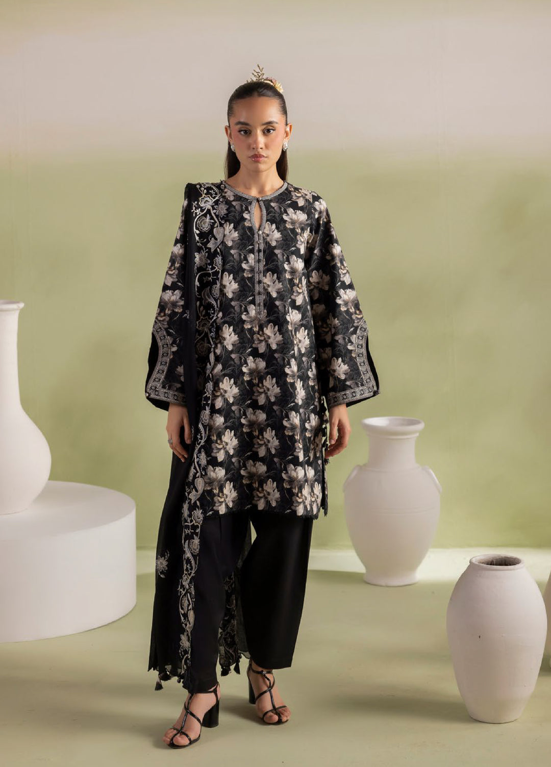Bagheecha by Gul Ahmed Unstitched Embroidered Lawn 3 Piece Suit GA26ULB DN62077 - Casual Collection