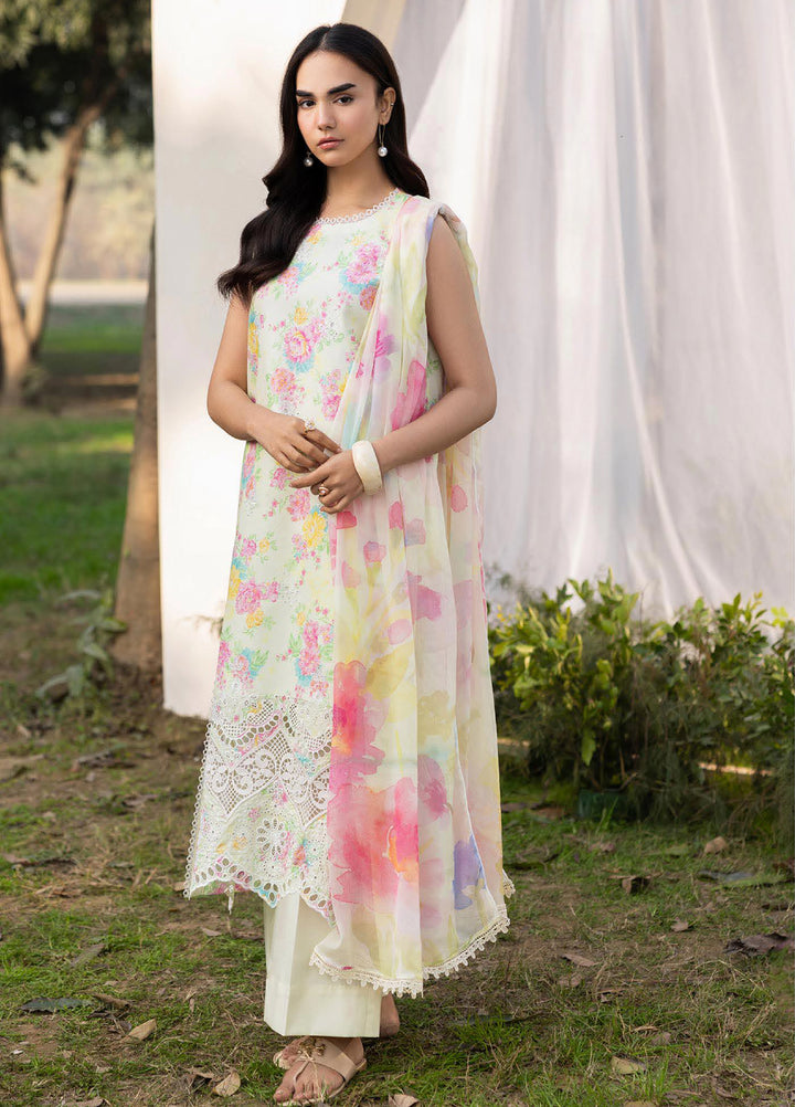 Summer Printkari Exclusive by RajBari Unstitched Embroidered Lawn 3 Piece Suit RB26USP D-07 - Casual Collection