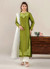 The Florea Edit by Alyra RTW Embossed Indian Raw Silk 3 Piece Suit ELARA-RTW1002 - Festive Collection