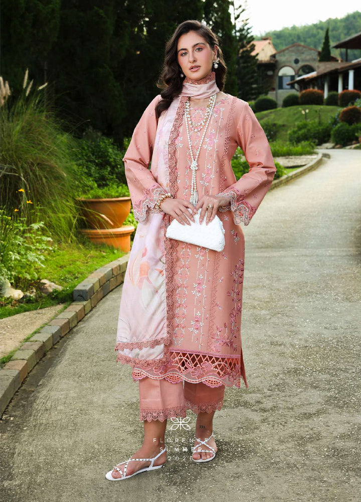 Florence by Rang Rasiya Unstitched Embroidered Lawn 3 Piece Suit RR26UFL Aalen - Summer Collection