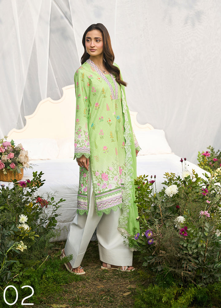 Raha Summer Prints by RajBari Unstitched Printed Lawn 3 Piece Suit RB26URS D-03 - Summer Collection