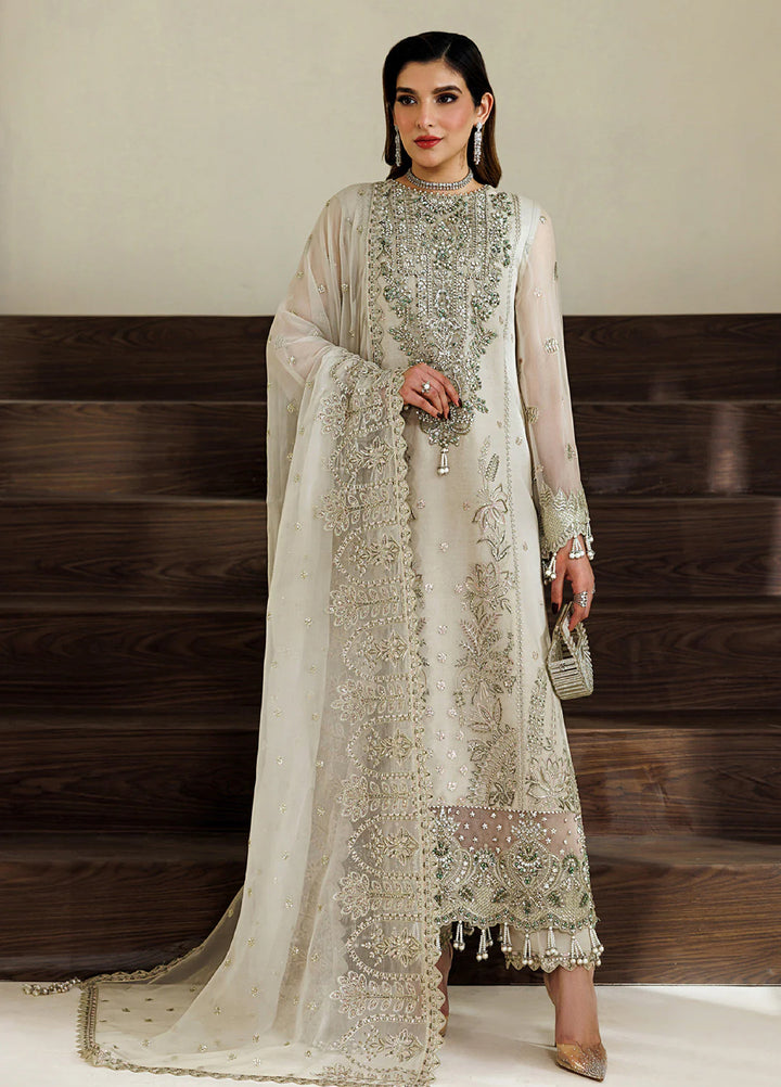 Aymal by Alizeh Fashion Handcrafted Unstitched Embroidered Chiffon 3 Pcs Suit AF26UAC 06-NAVYA - Festive Collection