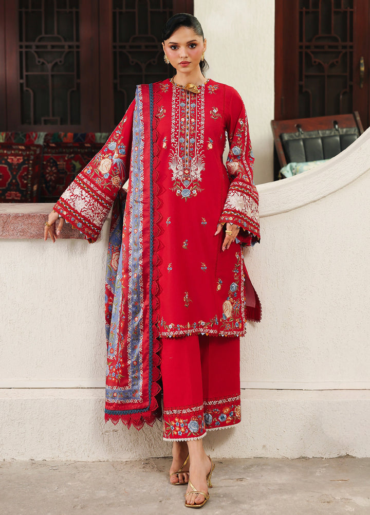 Lumina by Bin Ilyas Unstitched Embroidered Lawn 3 Piece Suit BI26UL L7 3B - Summer Collection