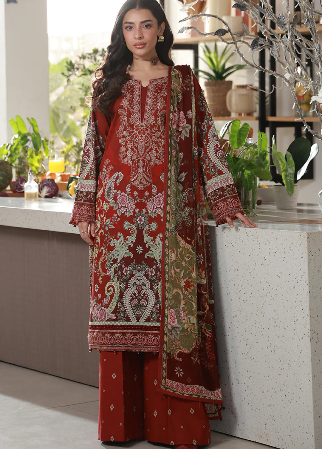 Delia by Gulaal Unstitched Embroidered Lawn 3 Piece Suit GL26UD D-9 Siaa - Summer Collection