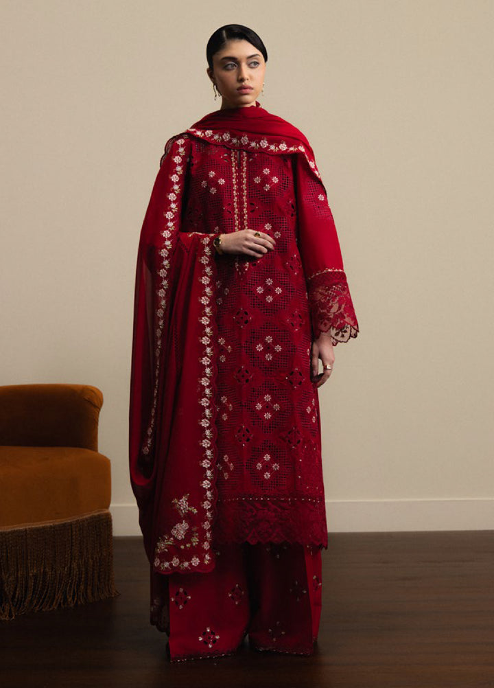 Satori by Zara Shahjahan Unstitched Embroidered Lawn 3 Piece Suit ZS26USL D-8 AKARI - Summer Collection