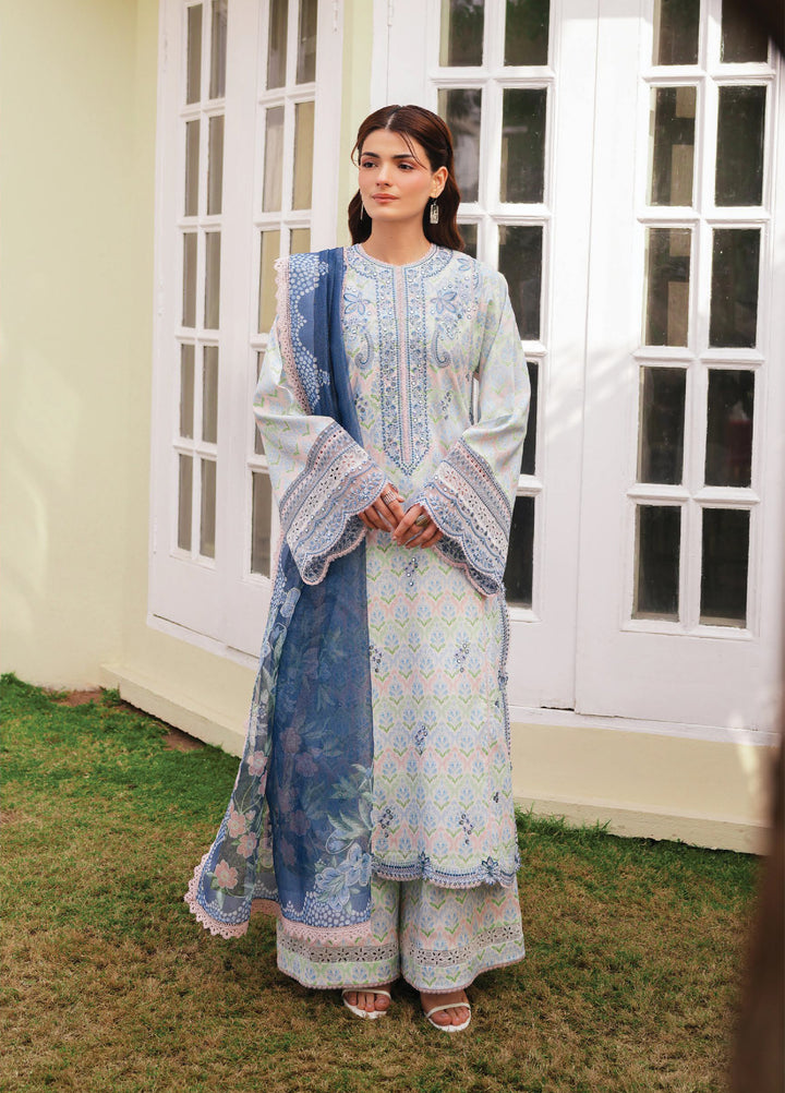 Florette by Afrozeh Unstitched Embroidered Lawn 3 Piece Suit AF26UFL D-01 SOVA - Festive Collection