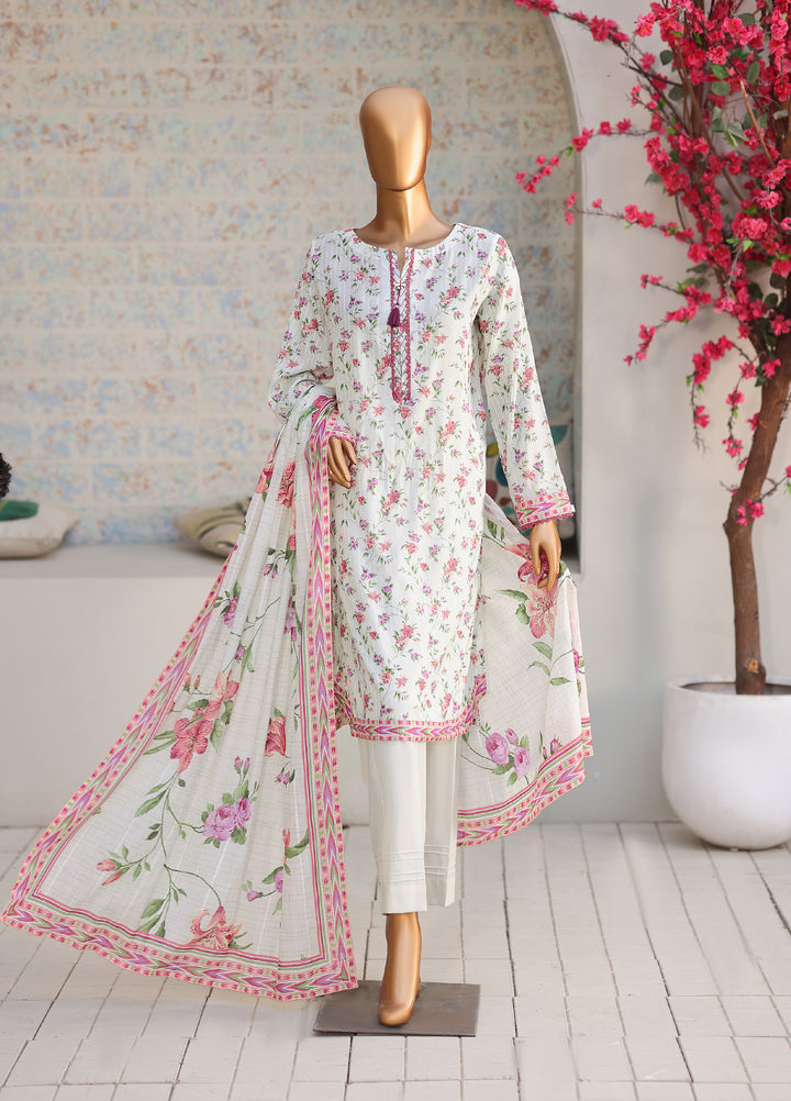 Nayab by HZ Textiles Unstitched Printed Cotton Lawn 3 Piece Suit HZ28UN NPC-04 - Casual Collection