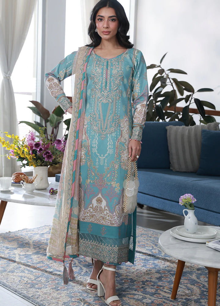 Delia by Gulaal Unstitched Embroidered Lawn 3 Piece Suit GL26UD D-1 Eidra - Summer Collection