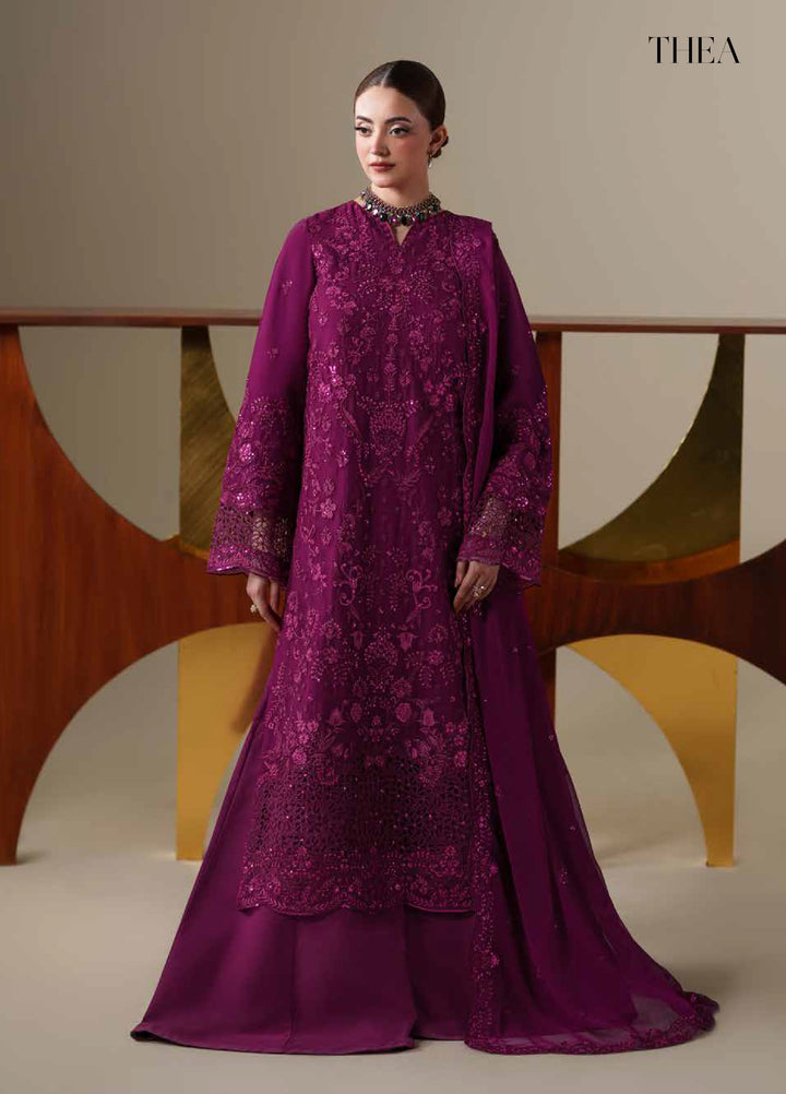 Nouvelle by Emaan Adeel Unstitched Embroidered Chiffon 3 Piece Suit EA26UNC Thea - Festive Collection