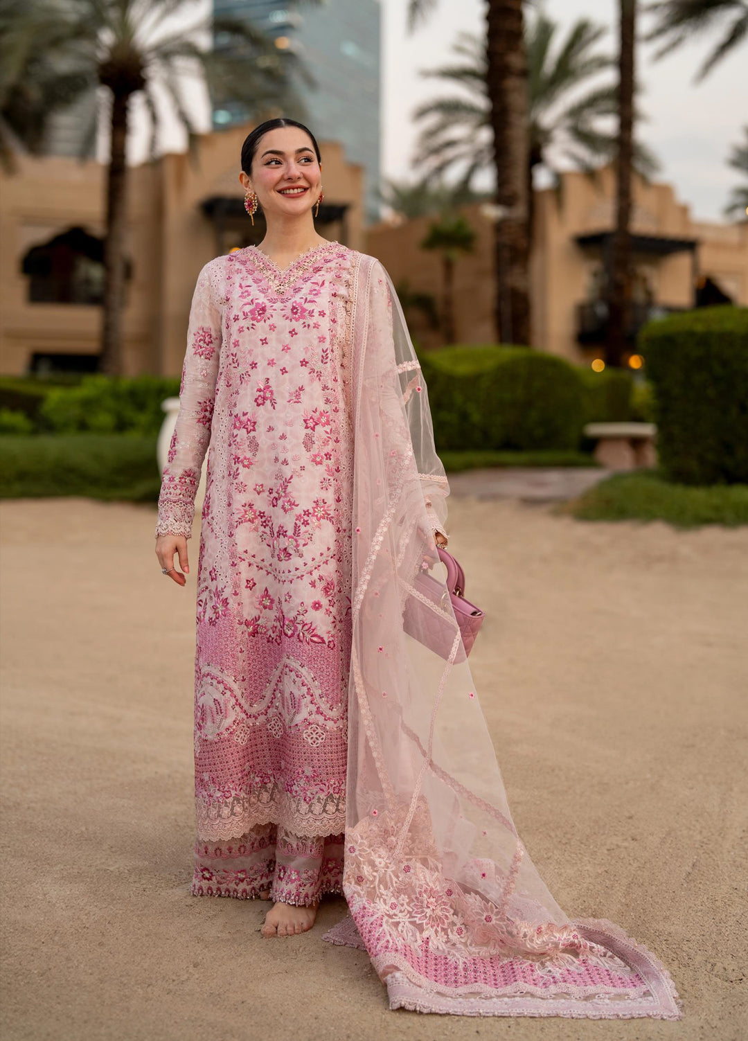 faiza saqlain pink dress Zeena Faiza Saqlain