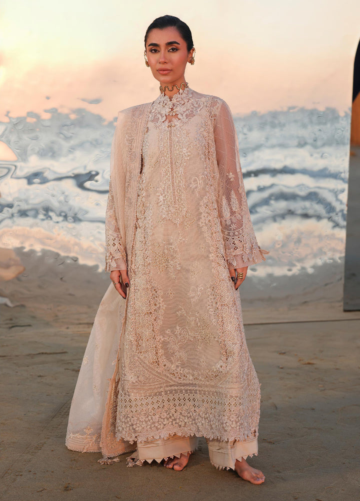 Sahil by Qalamkar Unstitched Embroidered Luxury Lawn 3 Pcs Suit QLK26US SA-15 Nehan - Summer