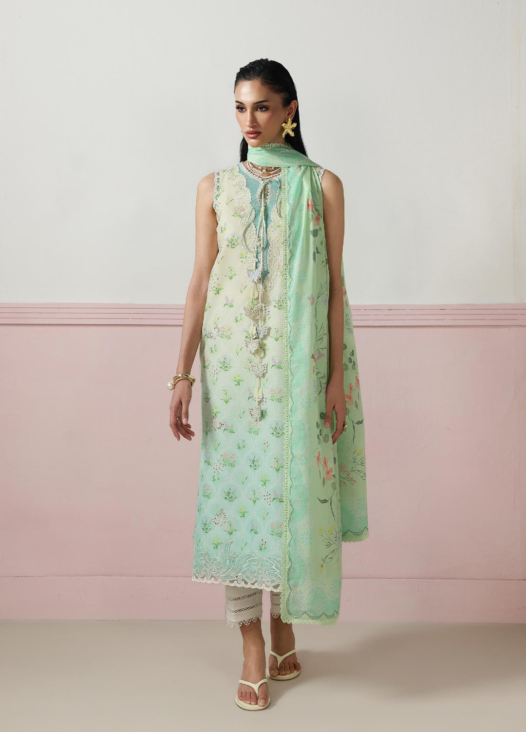 Q Prints by Qalamkar Unstitched Printed Lawn 3 Piece Suit QLK26UQL Della QQP-07 (B) - Summer Collection