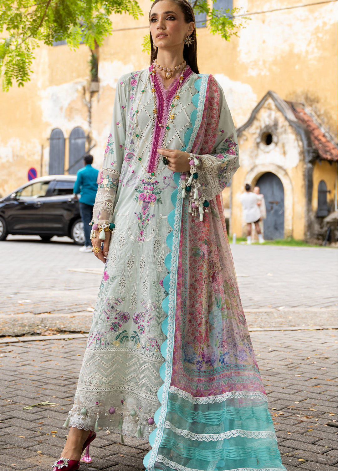 Neroli By Annus Abrar Unstitched Embroidered Lawn 3 Piece Suit ABR26UNL 04 Amafah - Festive Collection