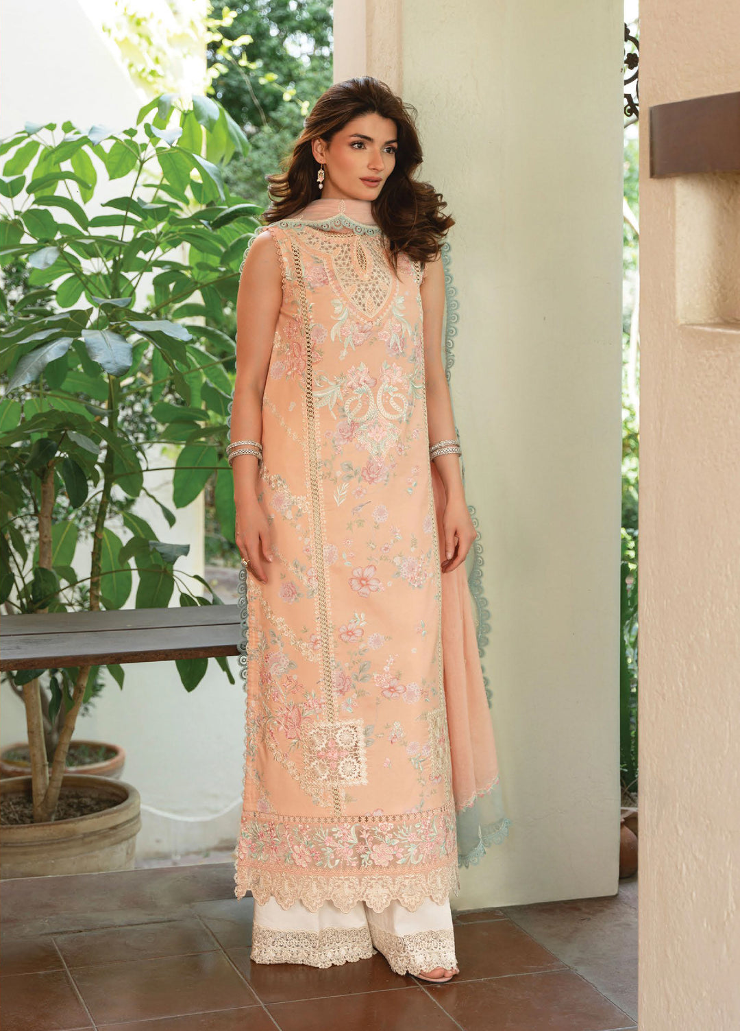 Whisper by Ayzel Unstitched Embroidered Lawn 3 Piece Suit AAF26ULW Dew ZWU-0132-3PO - Eid Collection