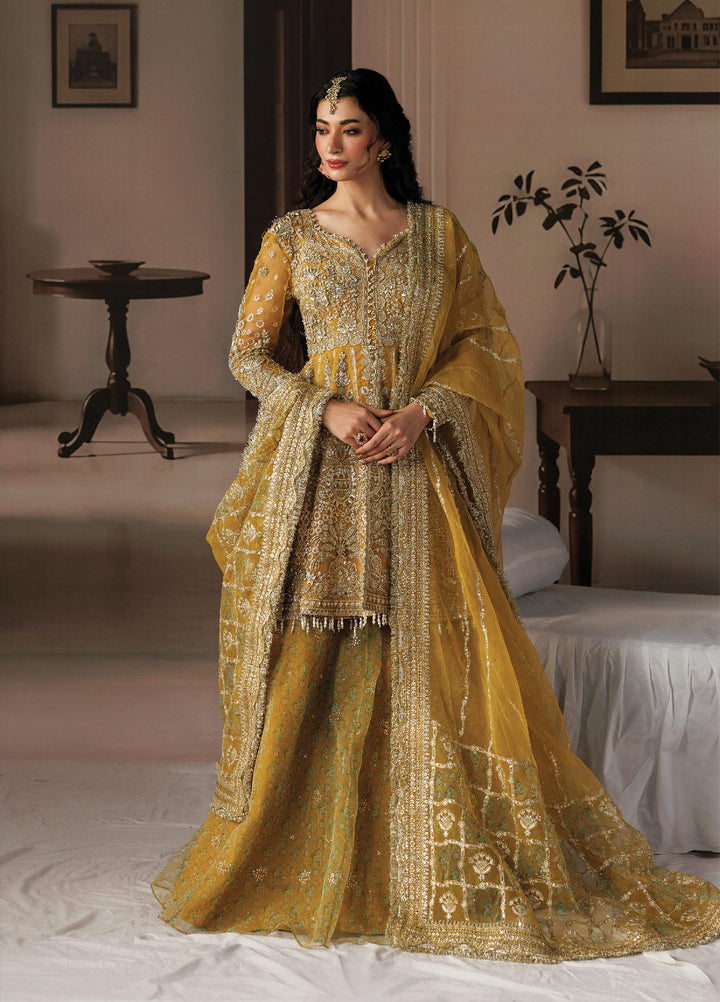 Shehnai by Afrozeh Unstitched Hand work Organza 3 Piece Suit AF26USW Aylin AFR-0159 - Wedding Collection