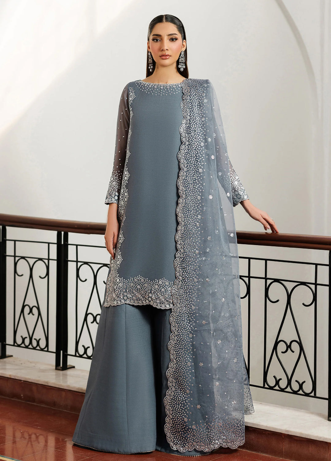 Nourah by Zarif Unstitched Embroidered Chiffon 3 Piece Suit ZR26UCN Nourah Zarmina ZF/ZQH/ZARMINA 05 - Festive Collection