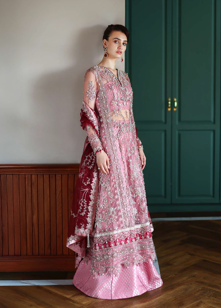 The Muse by Mushq Unstitched Net Embroidered Suits 3 Piece MU26TM Sabine - Wedding Collection