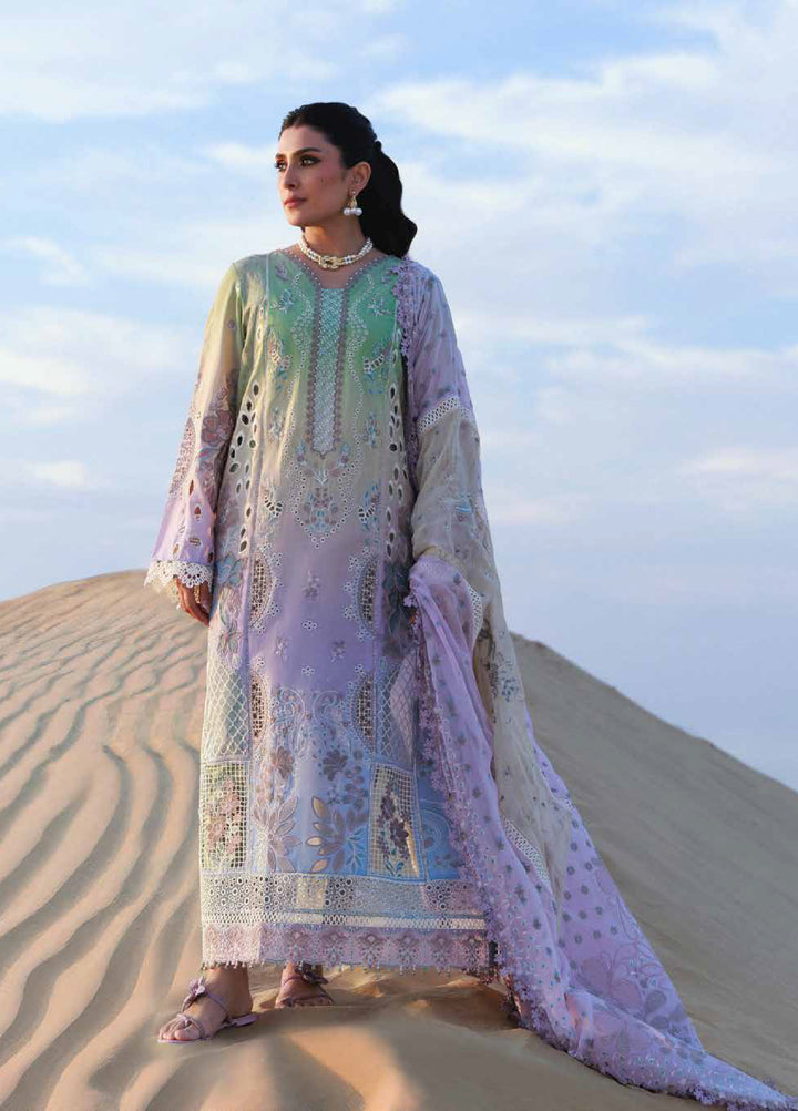 Aman by Nureh Unstitched Embroidered Luxury Lawn 3 Piece Suit NU26UA NE-228 - Festive Collection