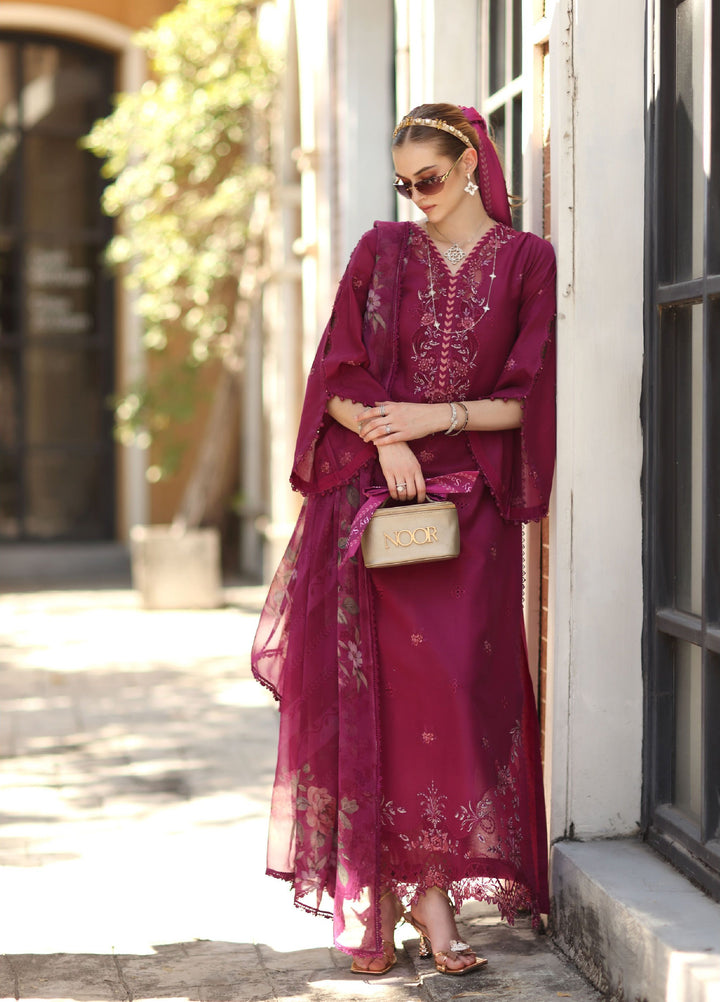 Noor by Saadia Asad Unstitched Embroidered Lawn 3 Piece Suit SA26UNE D-03A - Eid Collection
