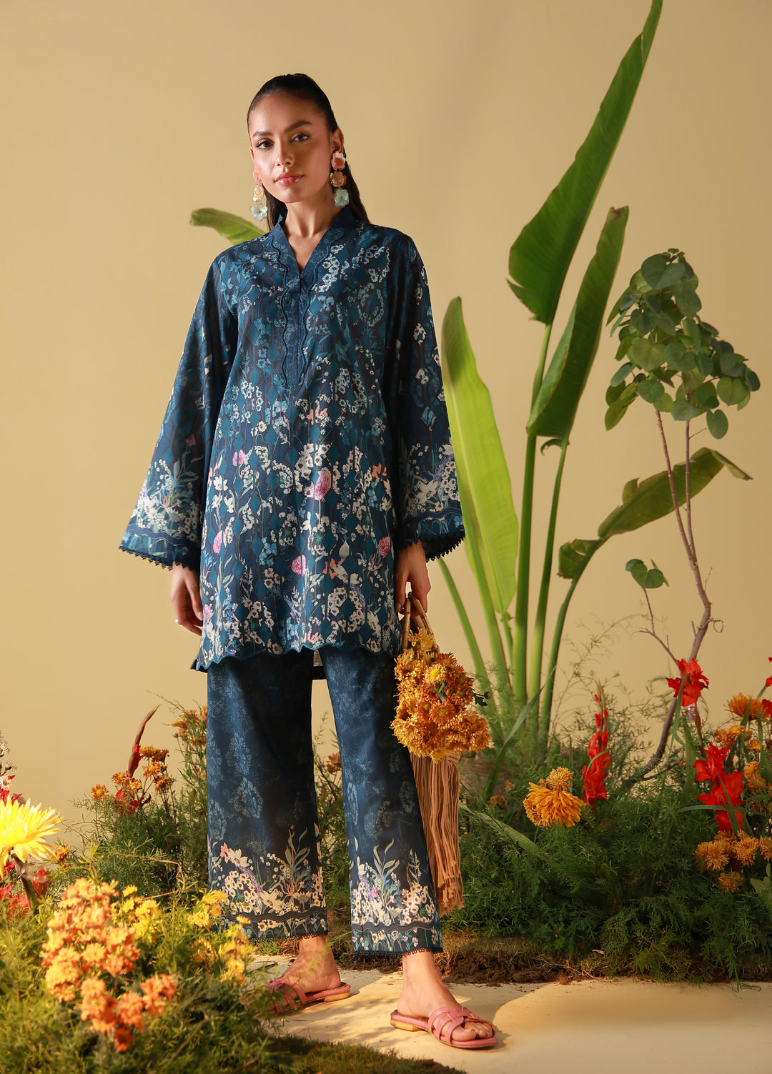 Sahar Unstitched Printed Cambric 2 Piece Suit SS1-26-26 Twilight Botanica - Summer Collection