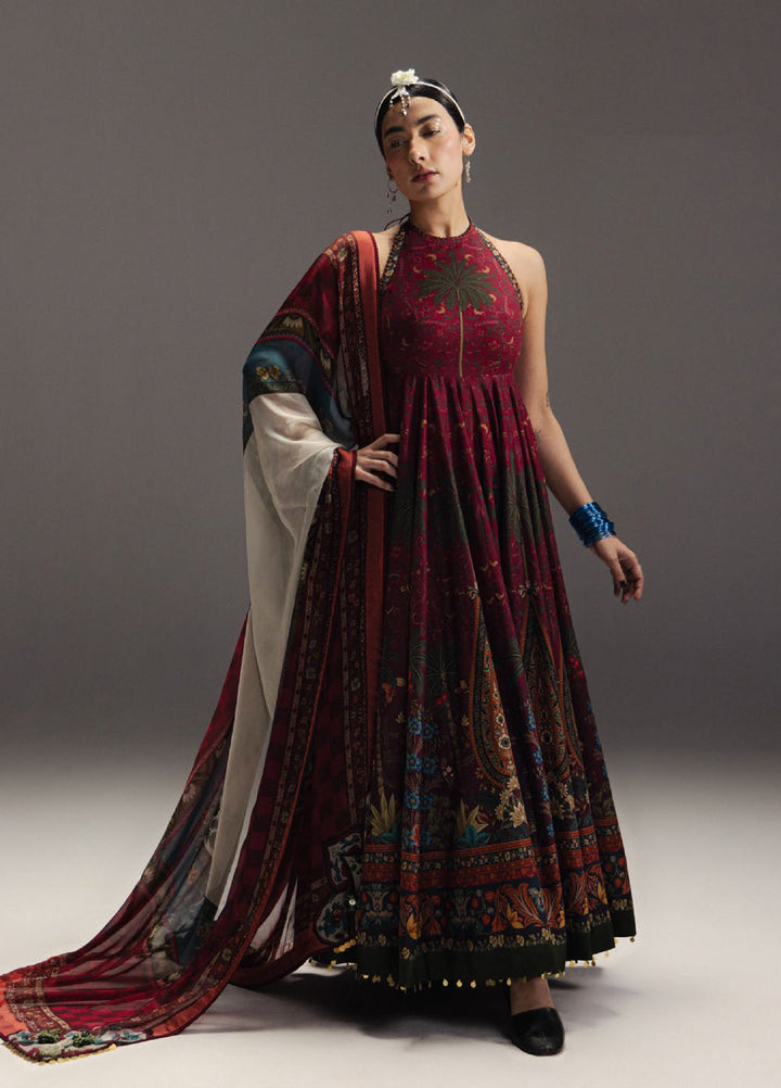 Anarkali by Zara Shahjahan Unstitched Embroidered Lawn 3 Piece Suit ZS26UAL D-06 FIRDAUS - Eid Collection