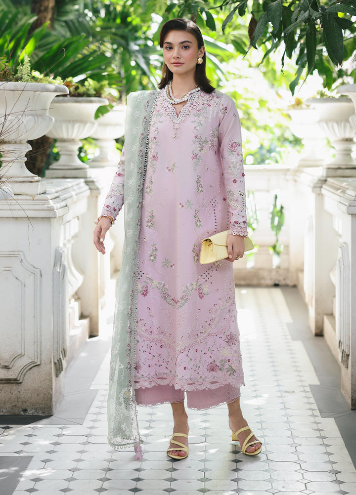 Q Line by Qalamkar Unstitched Chikankari Embroidered Lawn 3 Piece Suit QLK26UQL RP-11 INAYA - Summer Collection