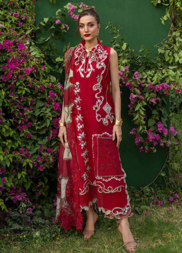 Bloom by Saira Shakira Unstitched Embroidered Lawn 3 Piece Suit SSR26ULB ELISE-05B - Eid Collection