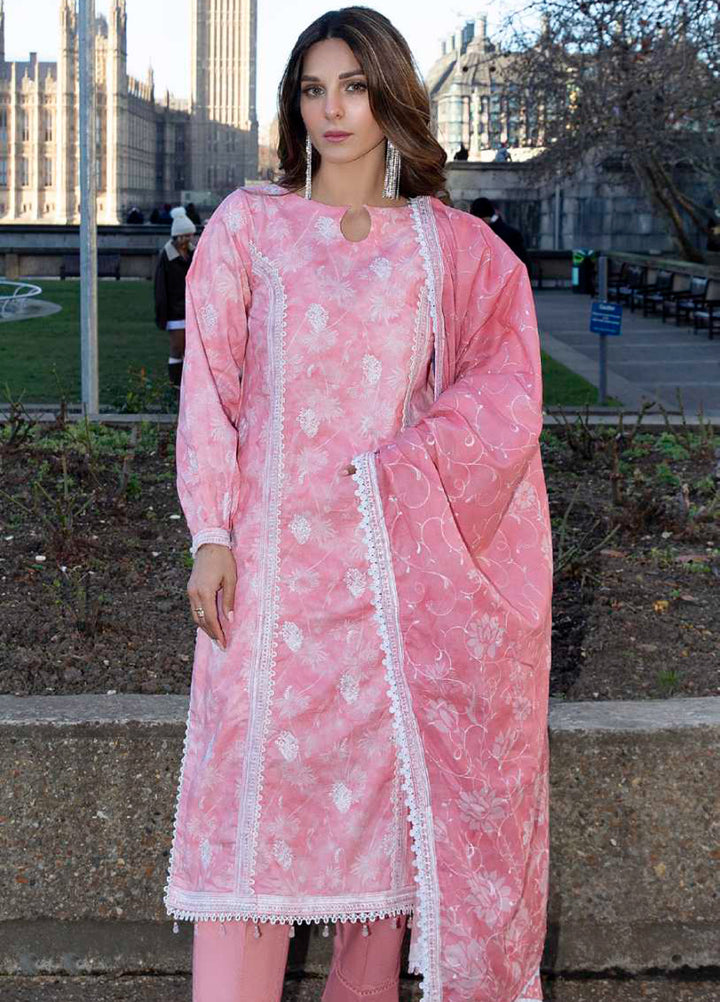 AL Zohaib Dhagakari Unstitched Embroidered Lawn 3 Piece Suit AZ26UD D-9 - Summer Collection