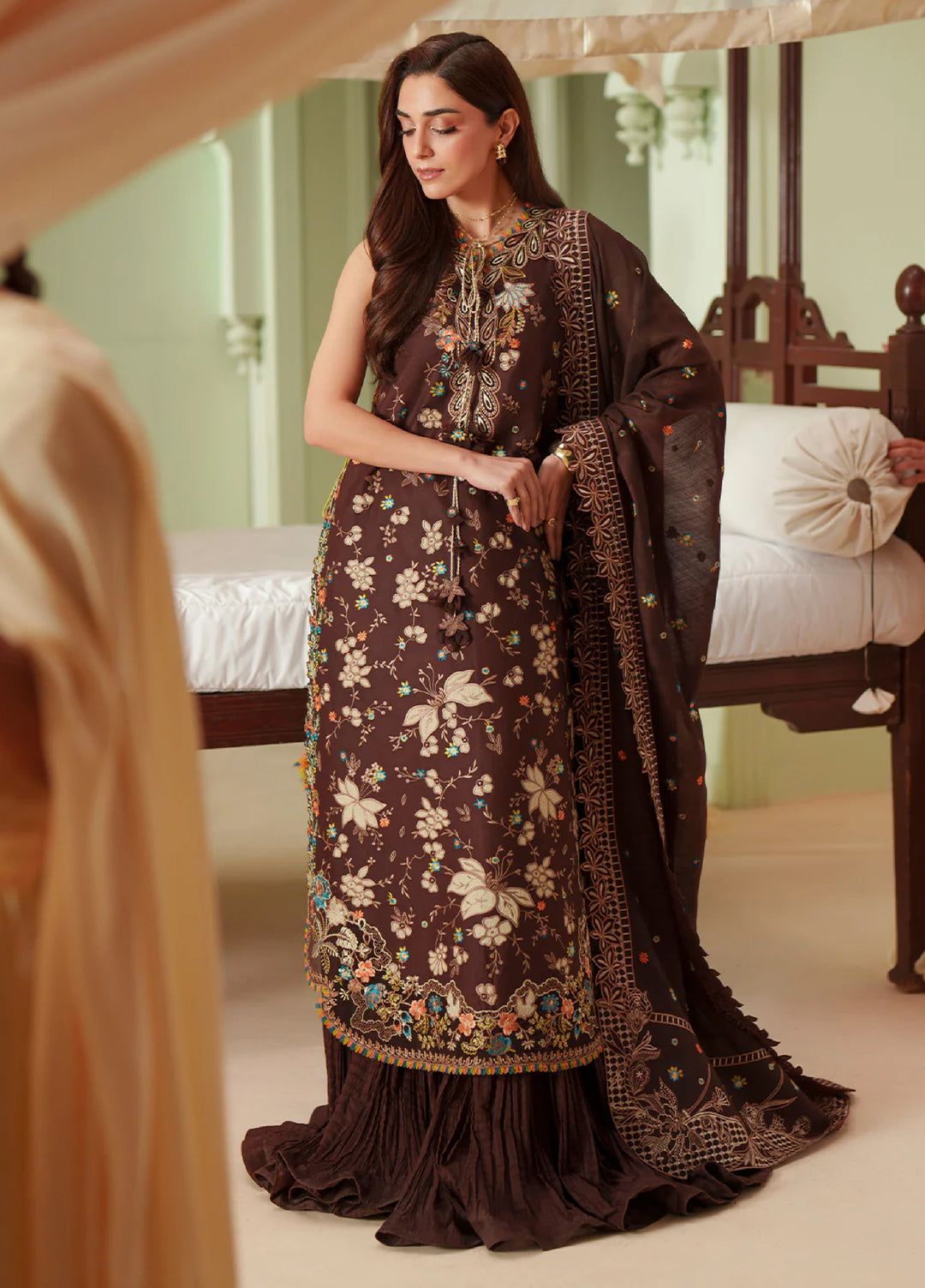 Mashriq by Bin Ilyas Unstitched Embroidered Lawn 3 Piece Suit BI26UML D117B - Festive Collection