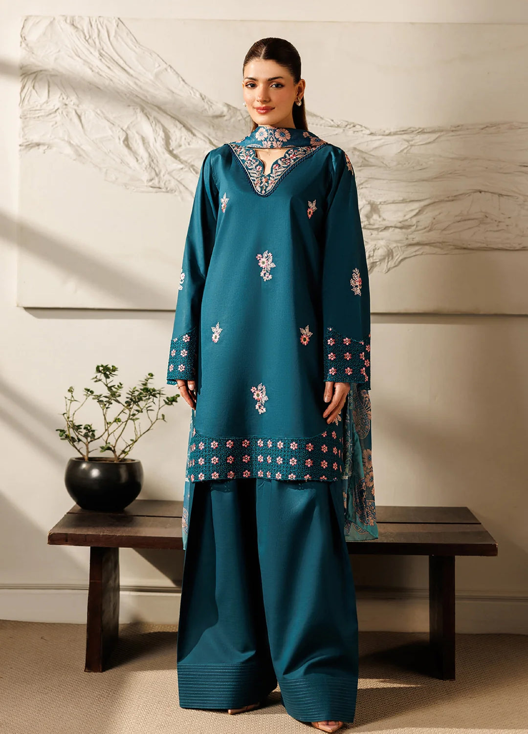 Mistfall Ramadan Edit by Panache Women RTW Embroidered Cotton 3 Piece Mystique - Casual Collection