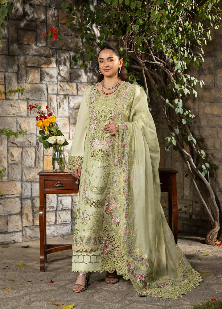 Elaf Premium Unstitched Embroidered Luxury Lawn 3 Piece Suit EL26UPL ELY-11 SPANISH MUSE - Summer Collection