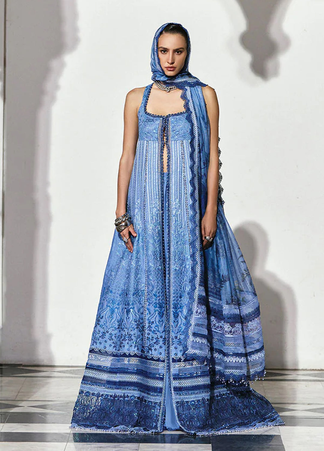 Sobia Nazir Unstitched Embroidered Luxury Lawn 3 Piece Suit SN26ULE D-06 B - Eid Collection