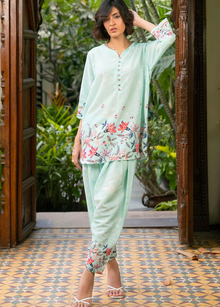 Nairah Women Pret Printed Arabic Lawn Suit NAH26PN Mint Bliss - Spring Collection