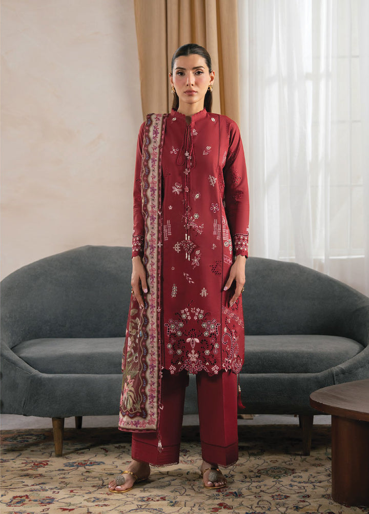 Seran Unstitched Embroidered Lawn 3 Piece Suit SN26ULLE Zeyrah D-09 - Eid Collection