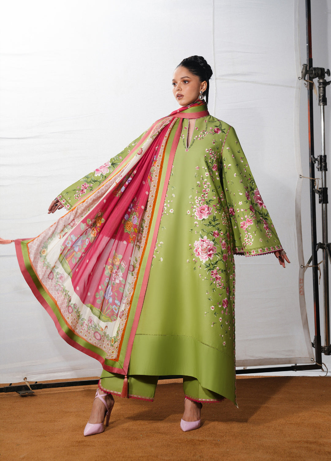 Jugnu by Hussain Rehar Unstitched Embroidered Cotton 3 Piece Suit HR26UJC CHAMAN - Festive Collection