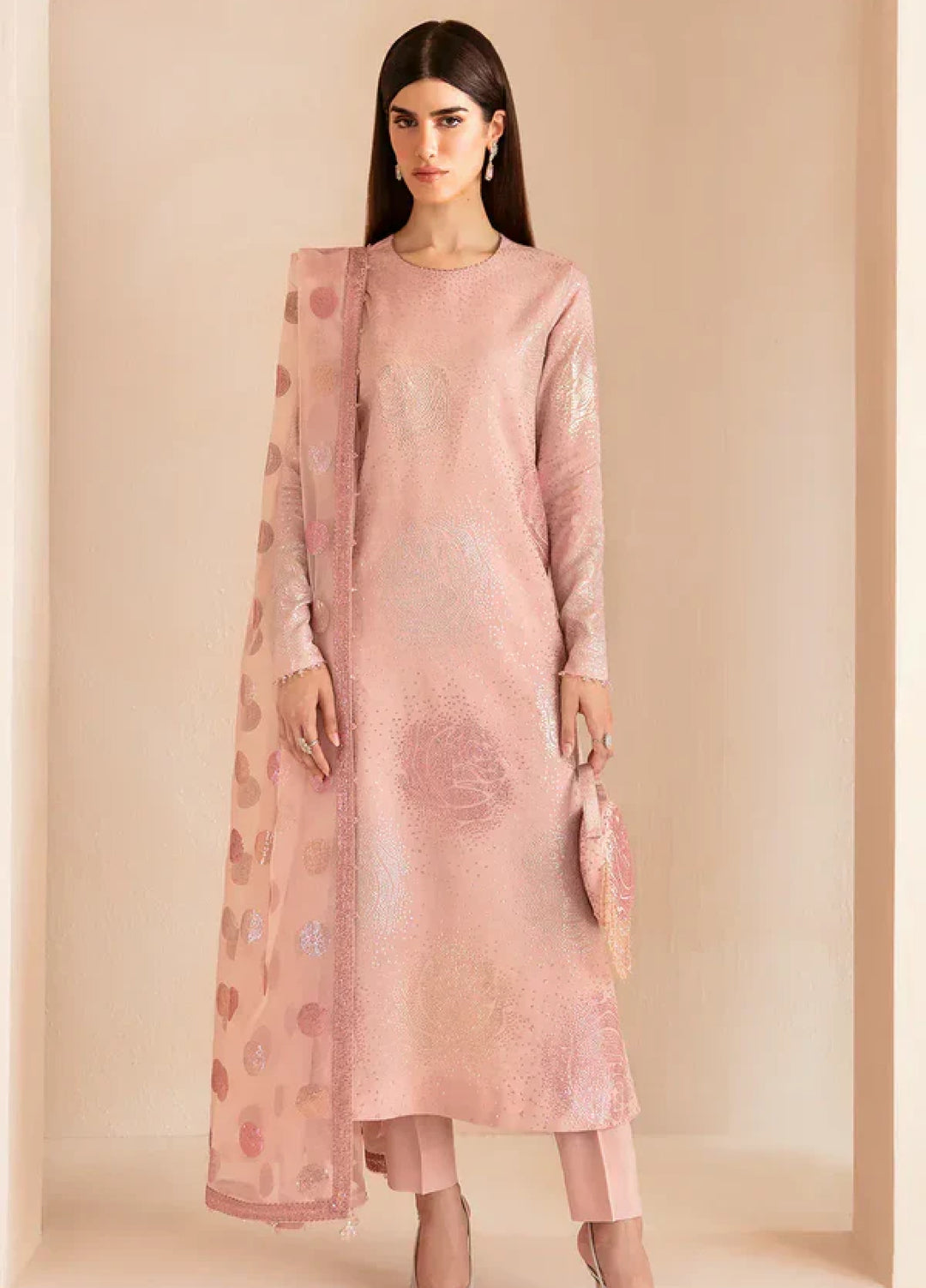 Jazmin Unstitched Embroidered Raw Silk 3 Piece Suit UR-7032 Festive Collection