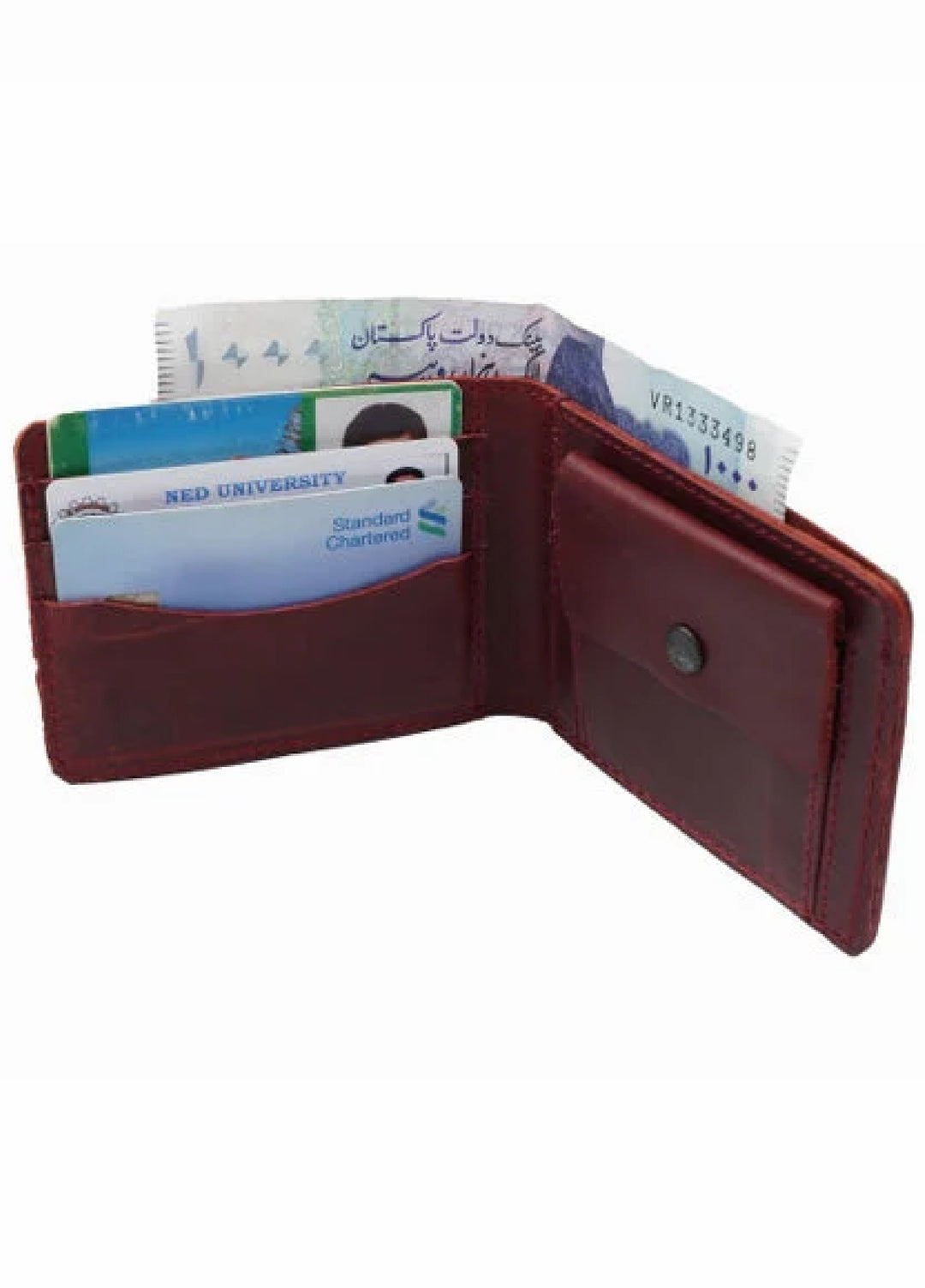 Vintage by Jild Mens Genuine Vintage Leather Wallet-CRIMSON RED - Wallets Collection