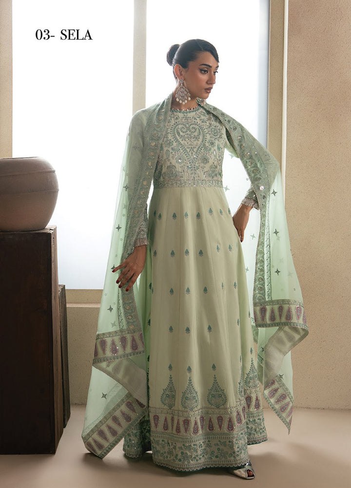Neoma by Xenia Formals Unstitched Embroidered Raw Silk 3 Piece Suit XE26UNF 03- SELA - Festive Collection