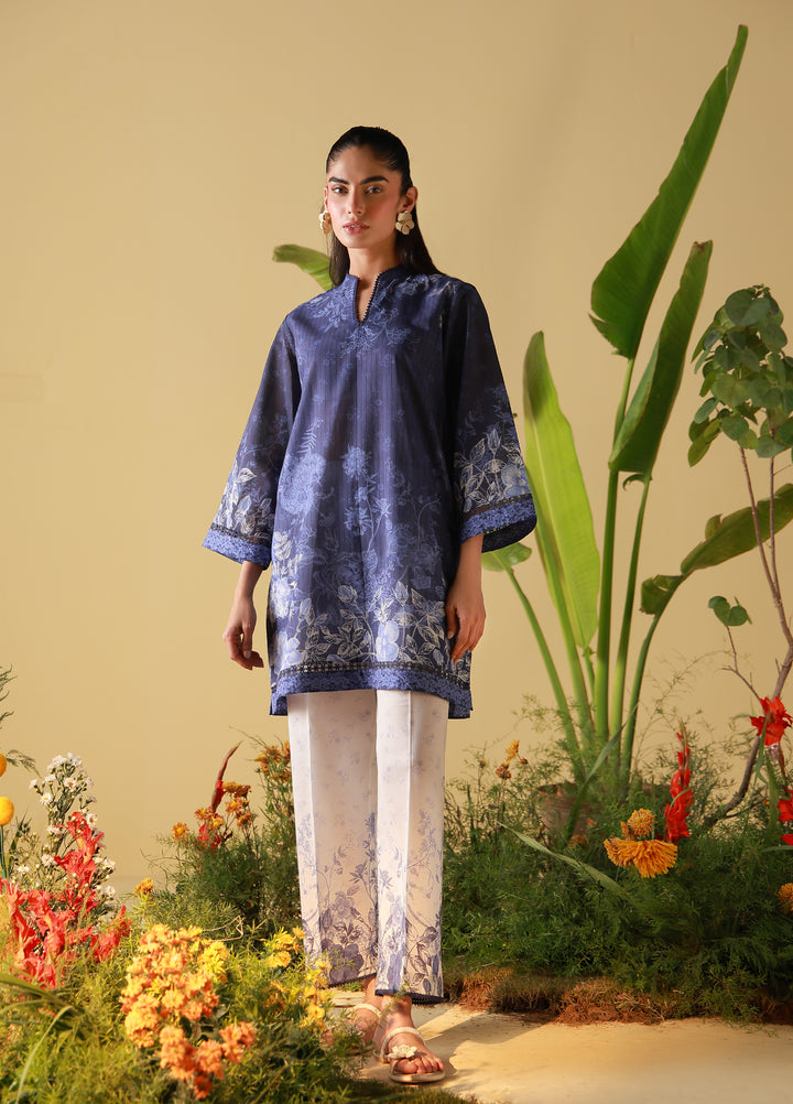 Sahar Unstitched Printed Cambric 2 Piece Suit SS1-26-25 Indigo Veil - Summer Collection