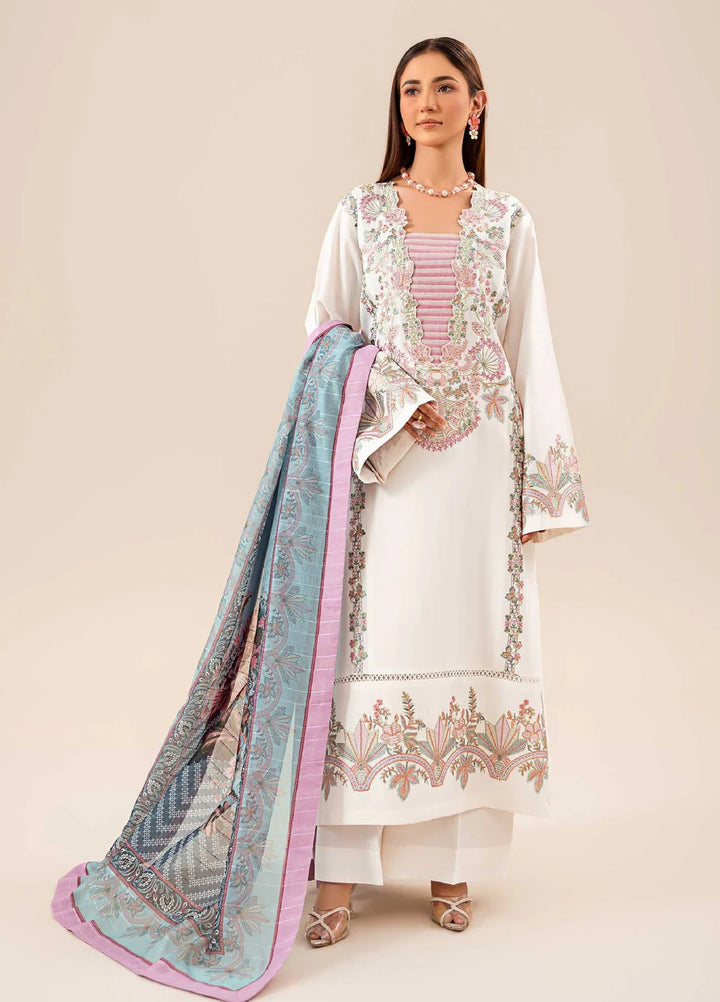 Gohor e Nayab by Ruby Suleiman Pret Lawn Suits 3 Piece Glory Of White - Festive Collection